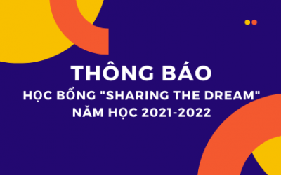 Thông báo học bổng “Sharing the Dream” năm học 2021 – 2022