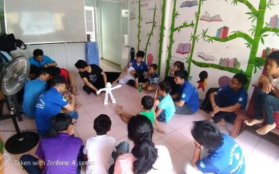 Robot and Automation Club gives assembling instructions at Green Bamboo Orphanage