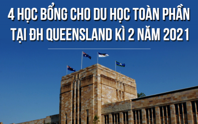 HỌC BỔNG CHO DU HỌC TOÀN PHẦN TẠI ĐẠI HỌC QUEENSLAND (ÚC) KÌ 2 NĂM 2021