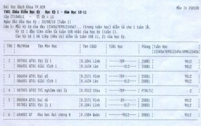 Thông báo thời khóa biểu các lớp QUỐC TẾ K2010  học kỳ 1, năm học 2010-2011