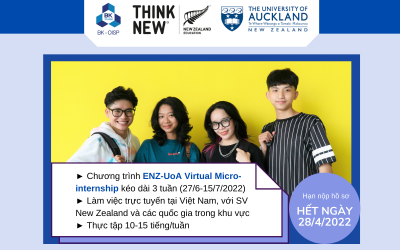 Thực tập ngắn hạn trực tuyến tại ĐH Auckland (New Zealand)